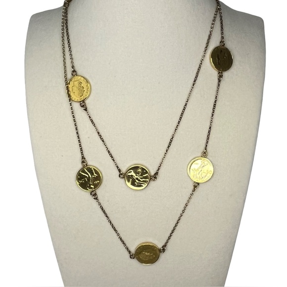 Milor Jewelry - Milor Long Gold Coin Necklace